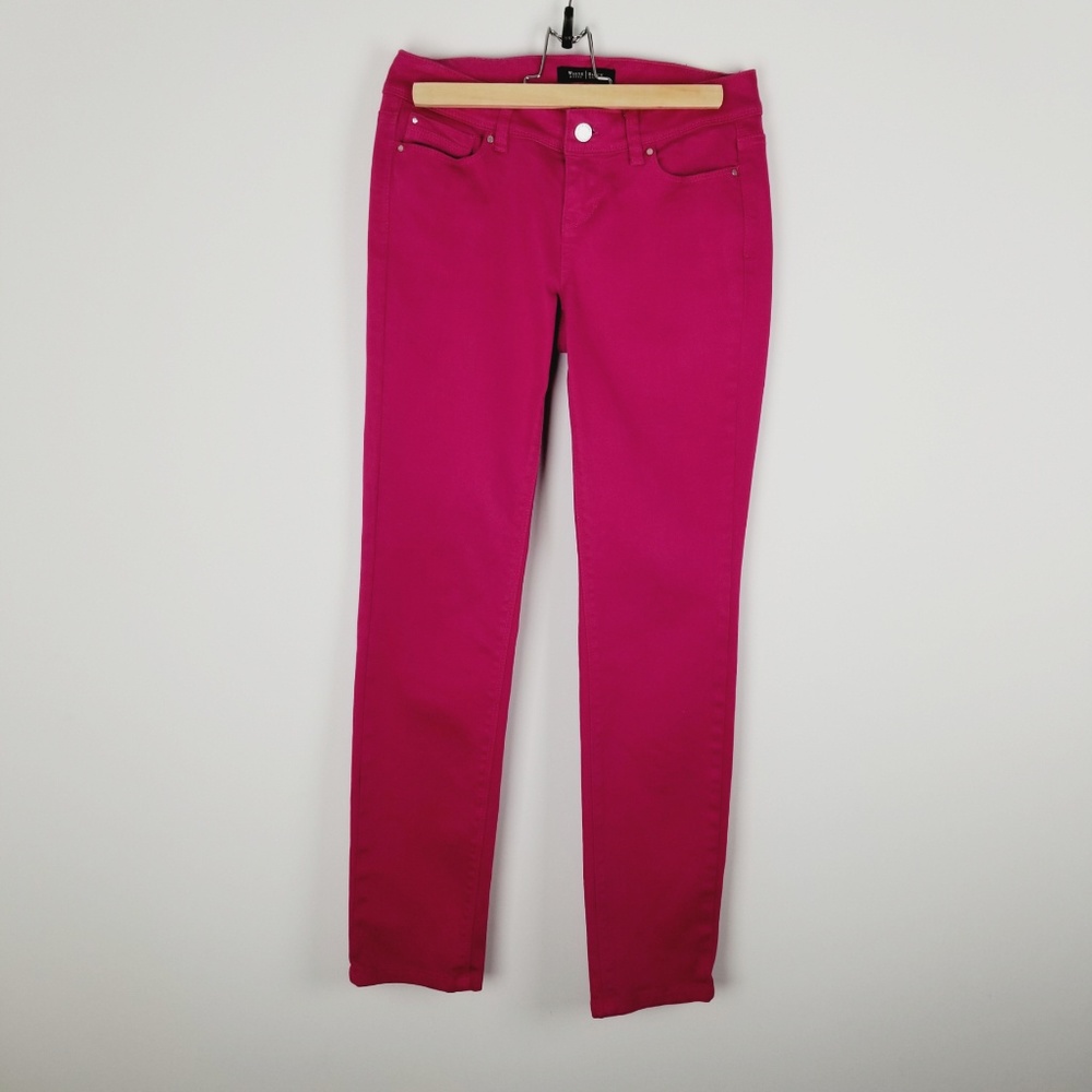 WHBM hot pink Contour 2R slim ankle pants